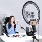 18-Inch 45 cm Ring Light Stand Adjustable Tripod Phone Mount