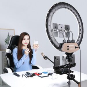 18-Inch 45 cm Ring Light Stand Adjustable Tripod Phone Mount