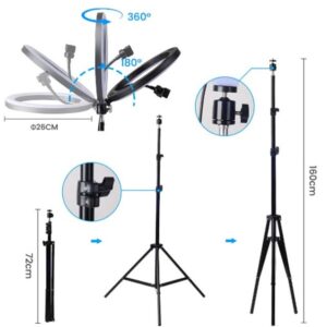 10-Inch RGB Ring Light with Tripod for YouTube and Instagram