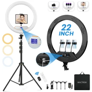 22 inch ring light for TikTokers, YouTubers & Makeup Artists