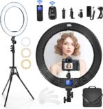 RECHARGEABLE 18 inch Ring light with battery for sale now