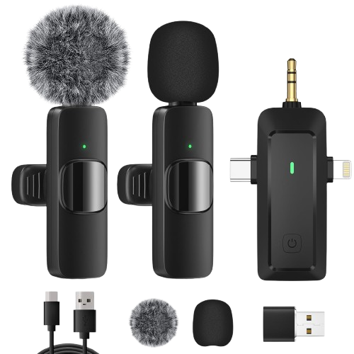 K9 Dual Wireless Lapel Mic Type-C iPhone Android: ₦15,000.00